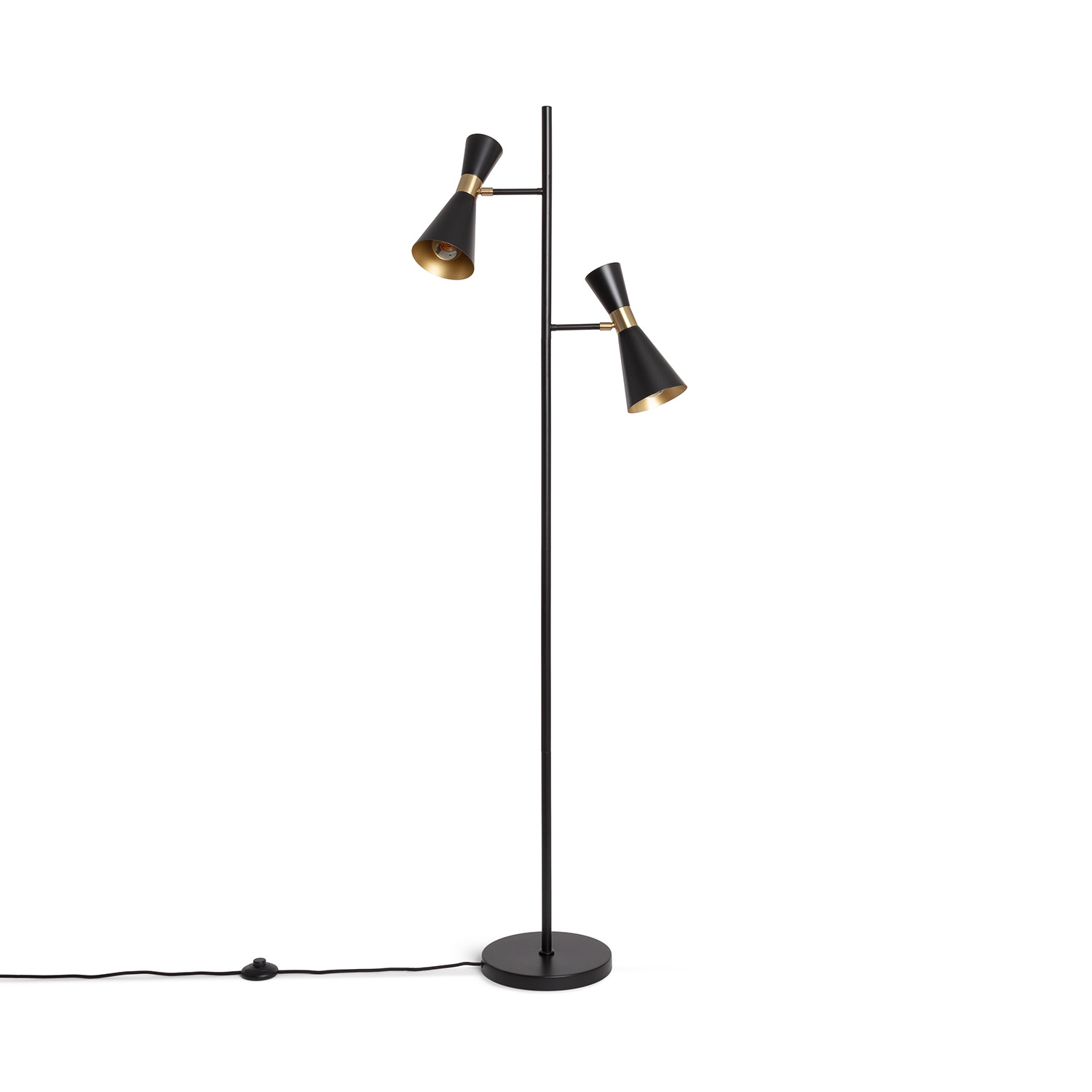 Ledkia Lámpara de Pie de Metal 2 Focos Jigger - Diseño Elegante y Ajustable