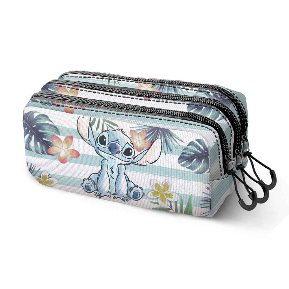KARACTERMANIA ESTUCHE PORTATODO RECTANGULAR TRIPLE LILO Y STITCH OCEAN OCEAN 10x23x11 Cms.