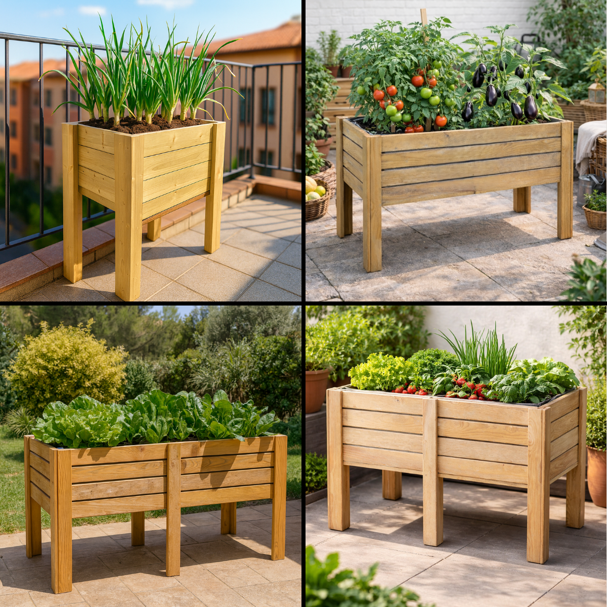 Mesa De Cultivo con una Profundidad de  40cm- Huerto Urbano Vidahuerto |  Mura