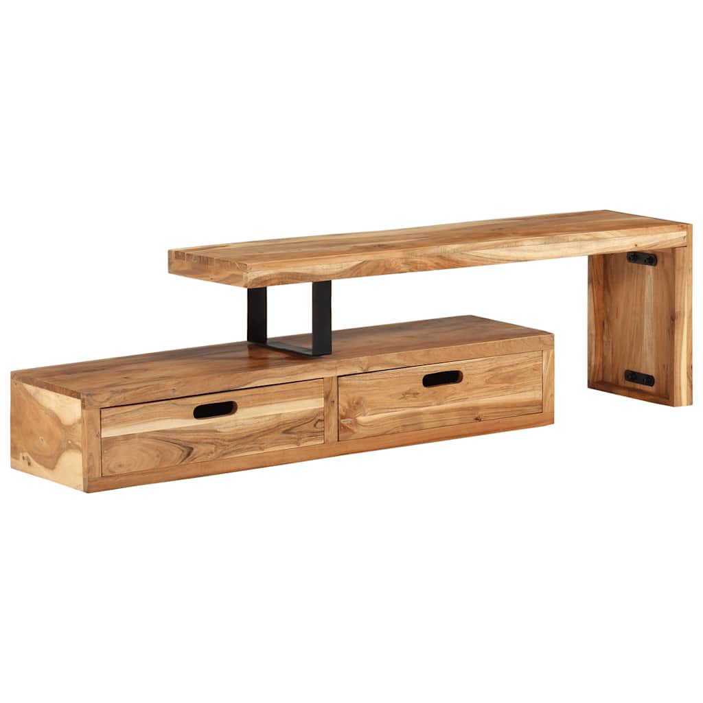 vidaXL Mueble de TV (118-200) x 30x40 cm Madera maciza de acacia