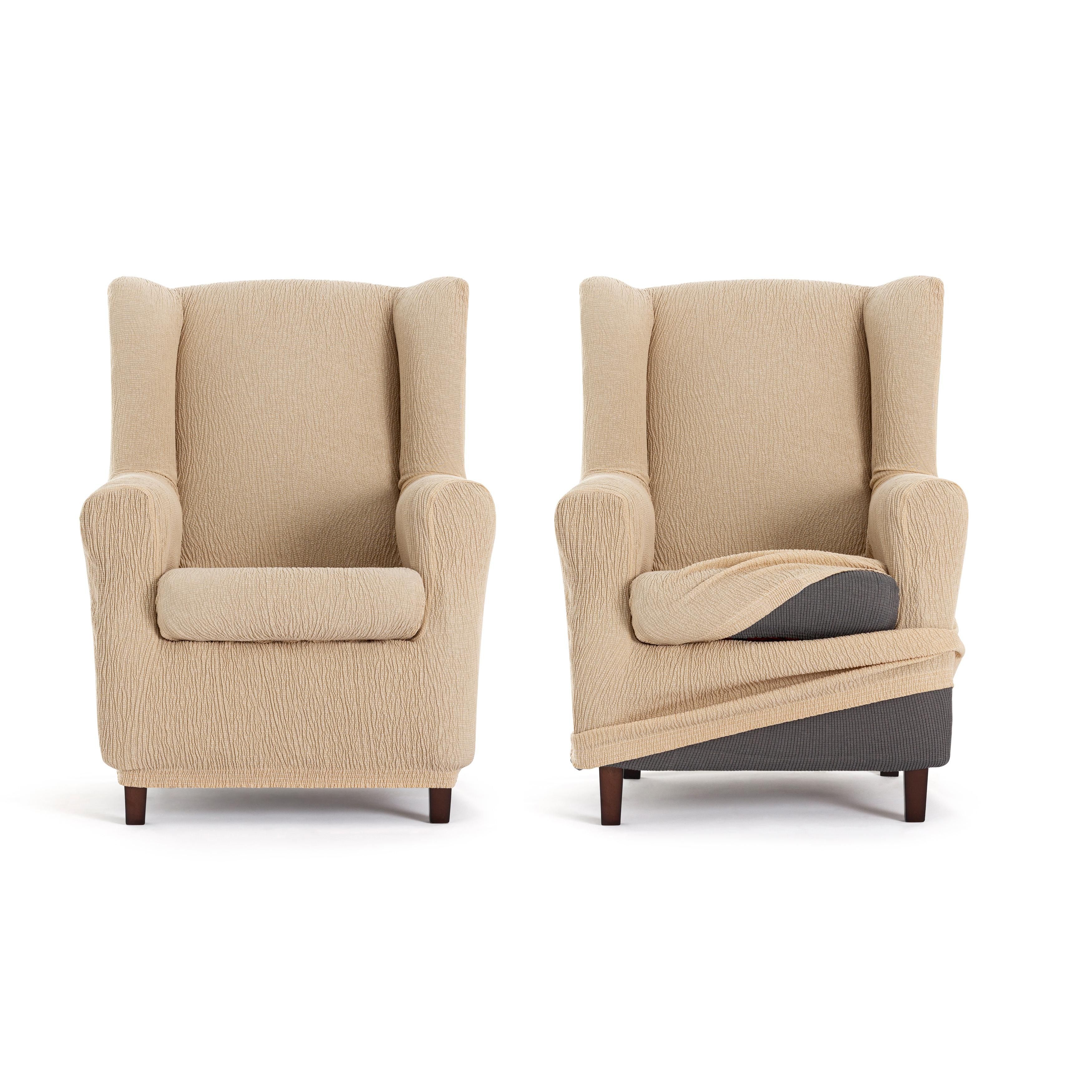 Milica - Funda Elástica para Sillón Orejero Tavira en Varios Colores - Protege Tu Sillón y Renueva Tu Decoración de tu sillón