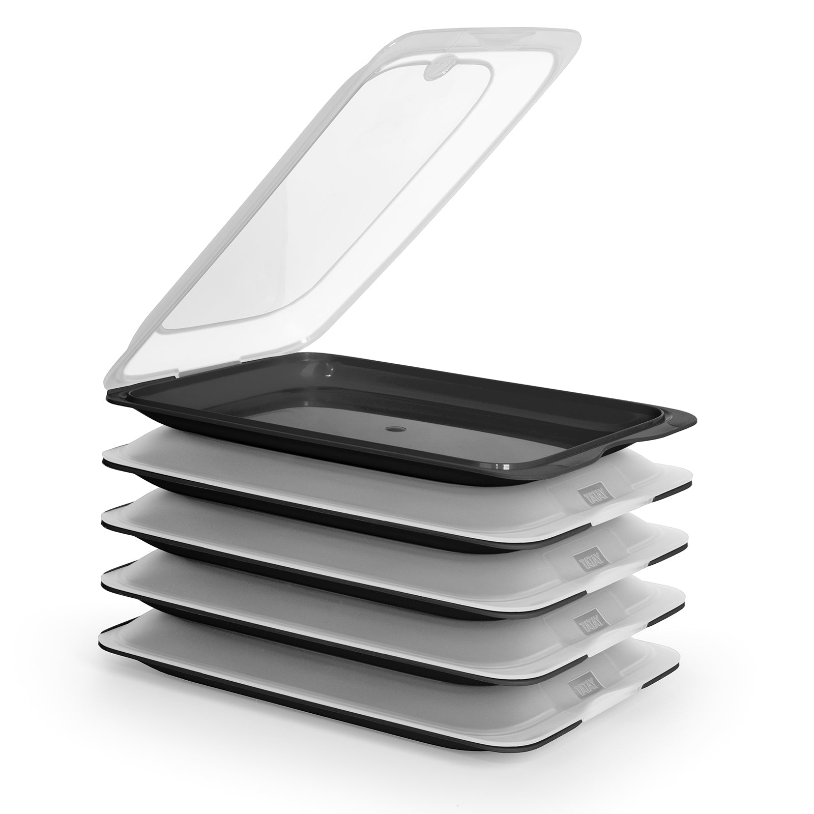 TATAY Fresh - Lote de 5 Recipientes Porta Embutidos y Alimentos. Negro 21