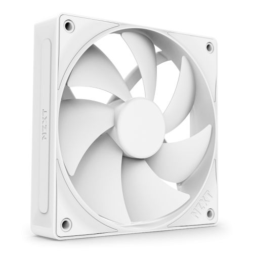 NZXT F120P | Ventilador de presión estática para Caja de PC de 120 mm | Ideal para radiadores y disipadores | Alta presión estática | Entrada Trasera biselada | Bajo Ruido | Control PWM | Blanco