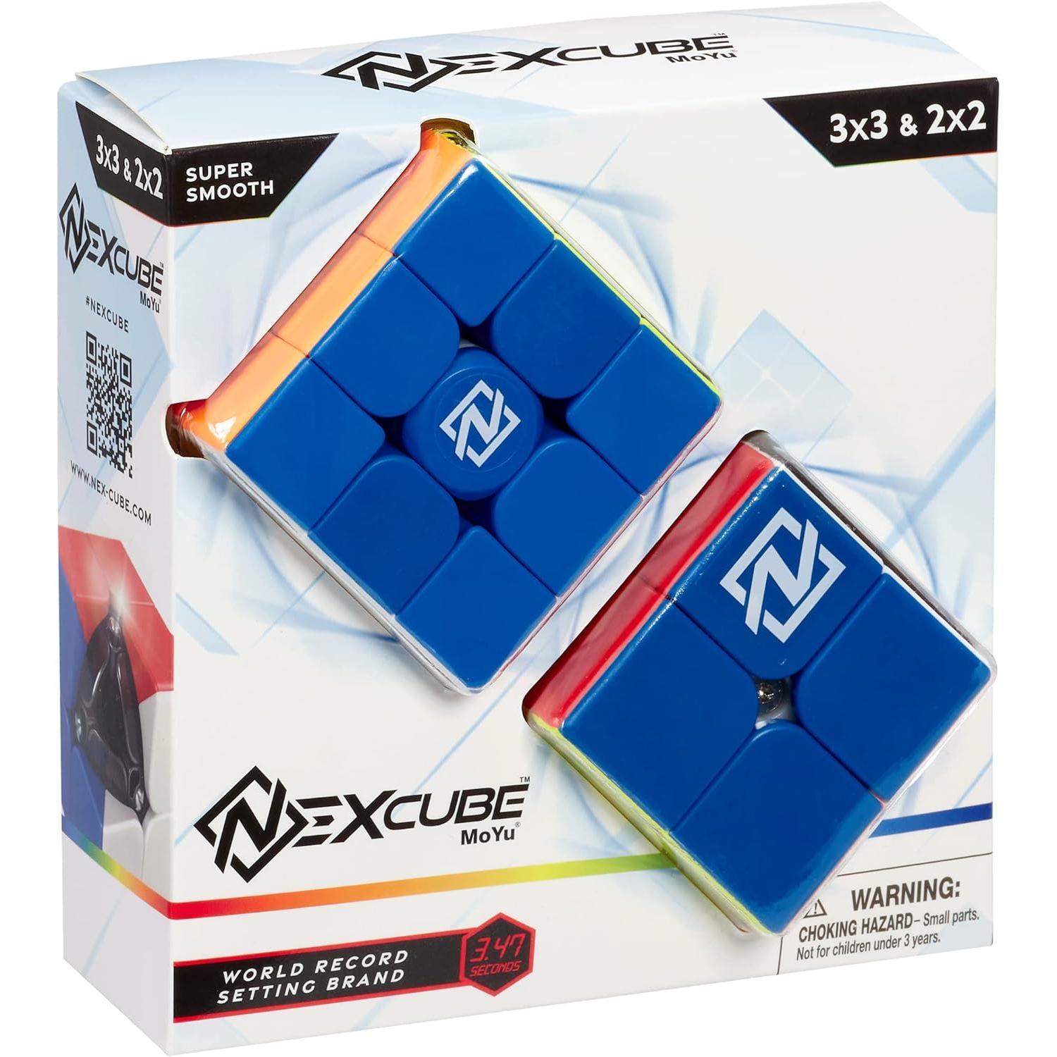 Nexcube 3x3 + 2x2 Clásico. El pack ideal para aprender a resolver el cubo, El Cubo para Speedcubers. Máxima Velocidad. Sin Pegatinas. Con posicionamiento preciso y sistema de doble ajuste