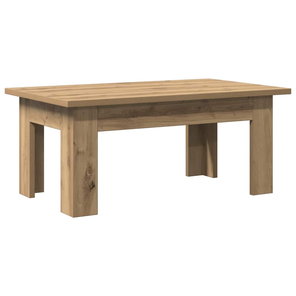 vidaXL Mesa de centro madera contrachapada madera envejecida en color Madera antigua/Roble ahumado/Roble artisan | estructura resistente ideal para salón dormitorio o estudio