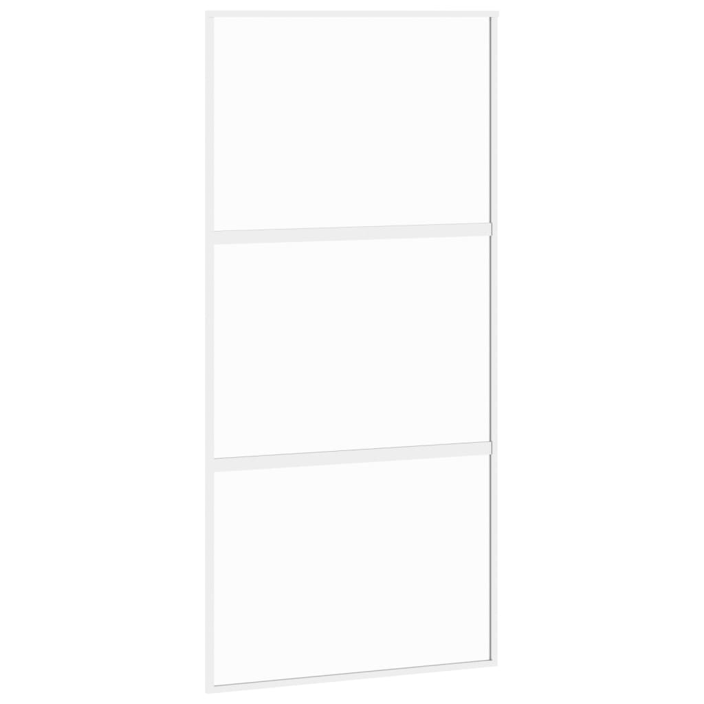 vidaXL Puerta Corredera Panel de Hogar Vidrio ESG Esmerilado y Aluminio Color Blanco y transparente,  Negro y mate,  Negro y transparente y mate y mas