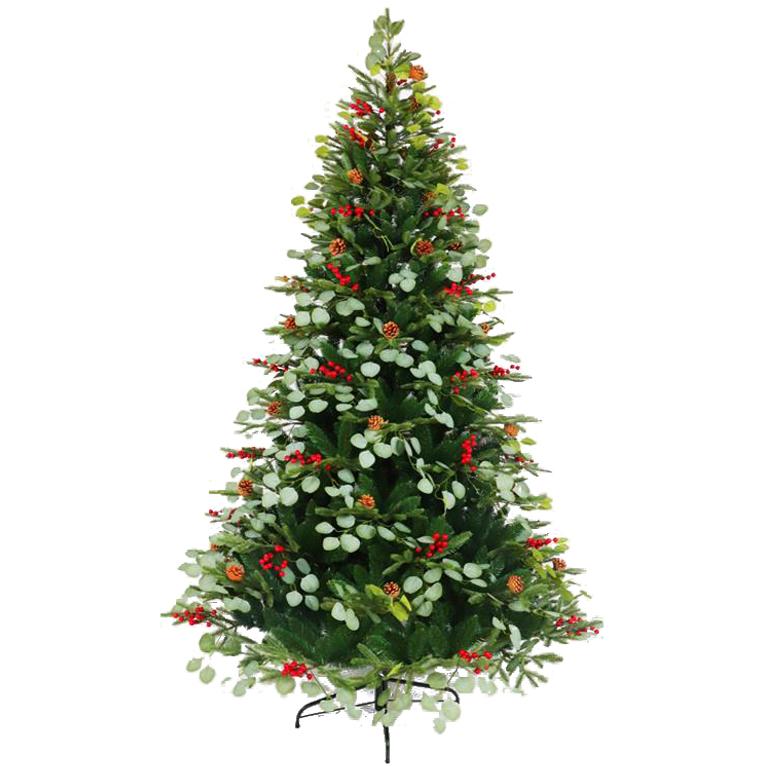 Arbol led pvc 129x129x210 eucalipto verde , Navidad alpina bosque tradicional. La mejor decoración de navidad para tu hogar.