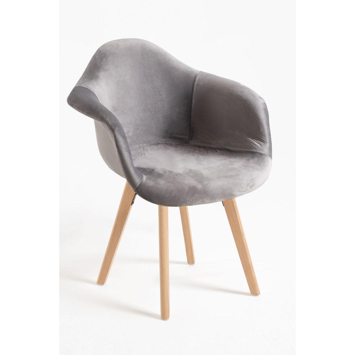 Regalos Miguel - Packs Sillas Comedor - Pack 2 Sillas Belu Terciopelo - Gris claro