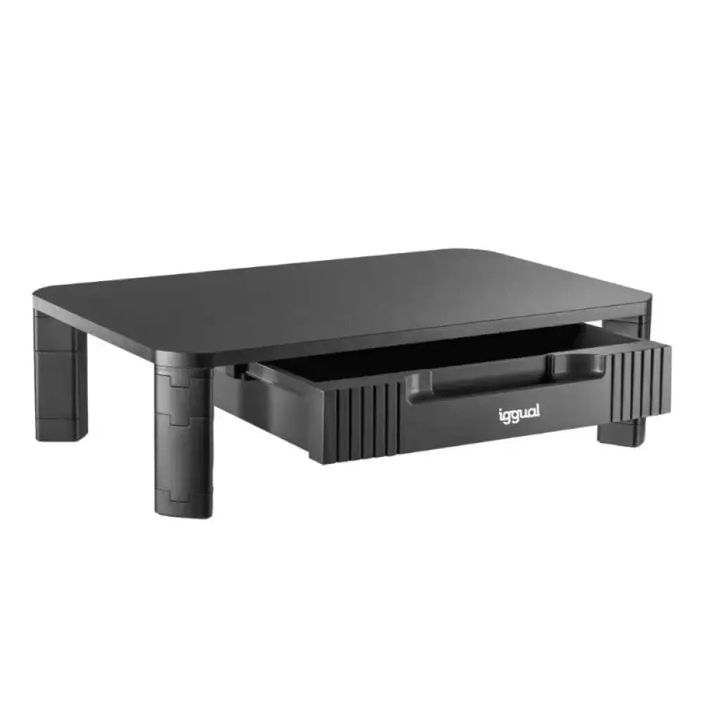 iggual EM1C Soporte Monitor de Escritorio con Cajón Altura Ajustable Máx 20 kg