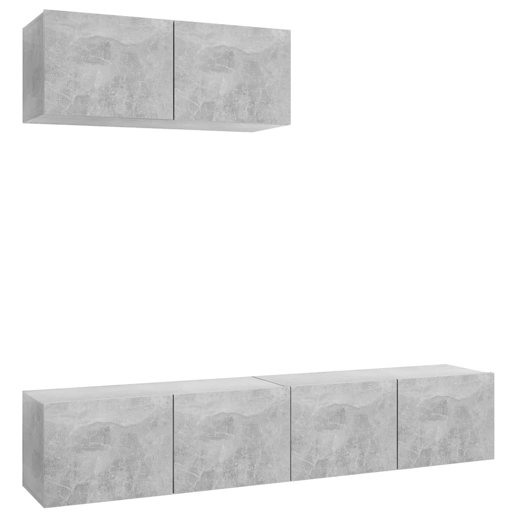 vidaXL Set de muebles de salón 3 piezas madera ingeniería 80x30x30 cm, Mueble de Salon, Mueble TV, Mueble TV salon, Mesa de TV, Mueble tele