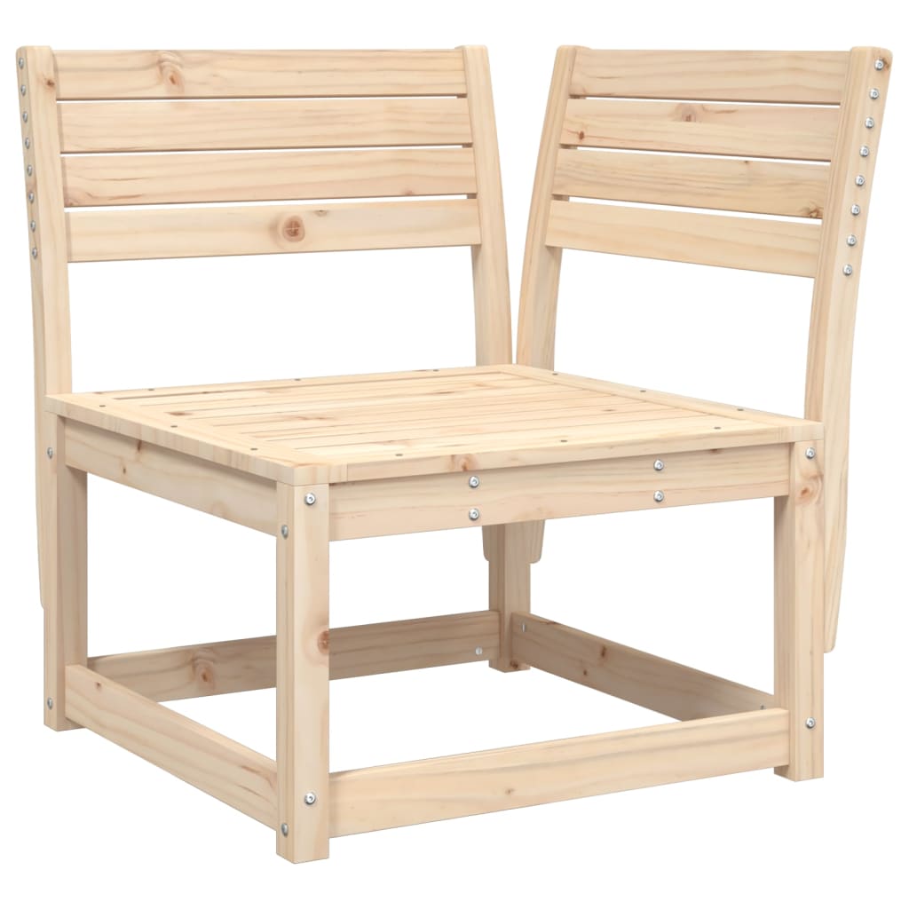 vidaXL Sofá esquinero de jardín madera maciza de pino 73x73x78 cm