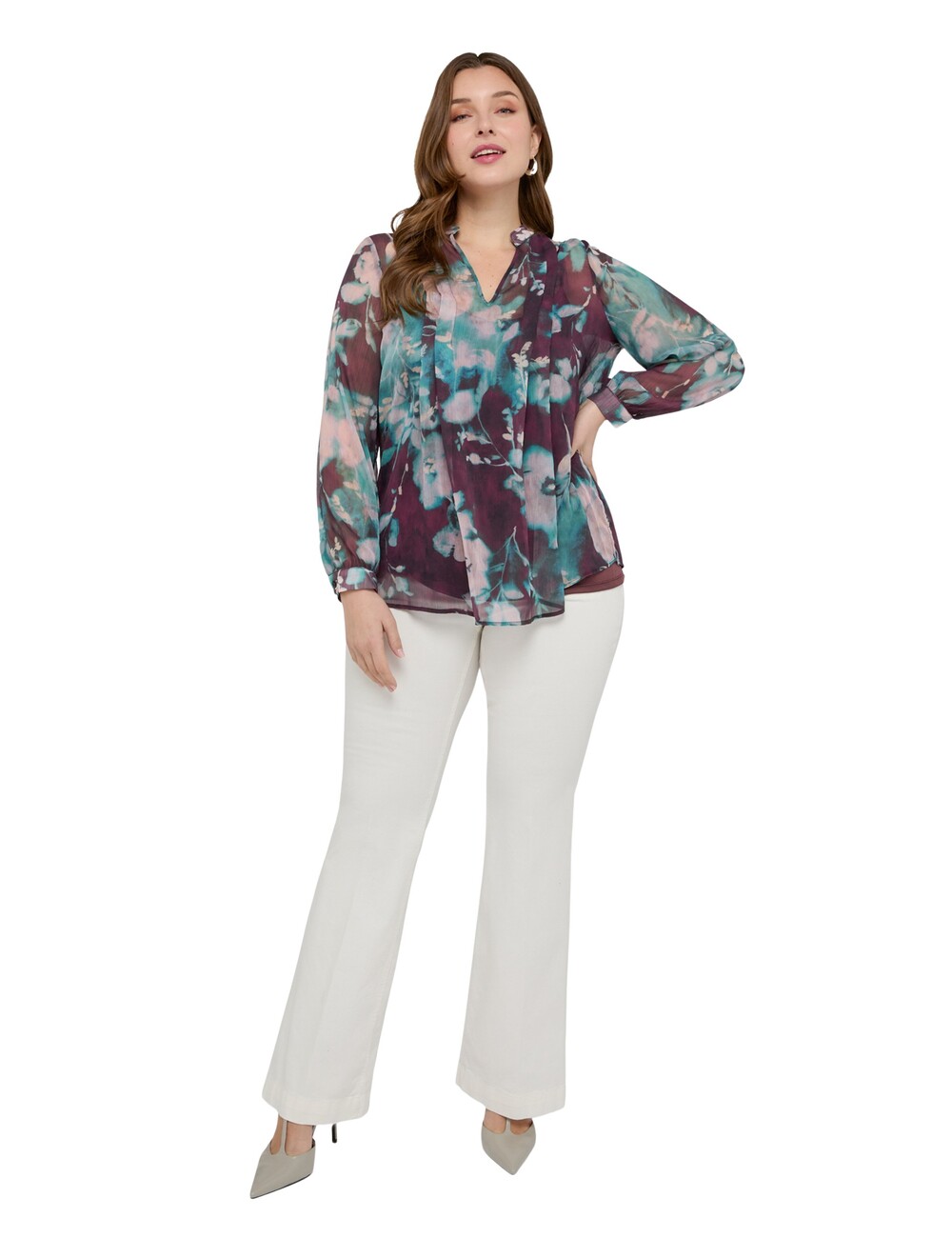 Fiorella Rubino - Blusa estampado floral en crepón