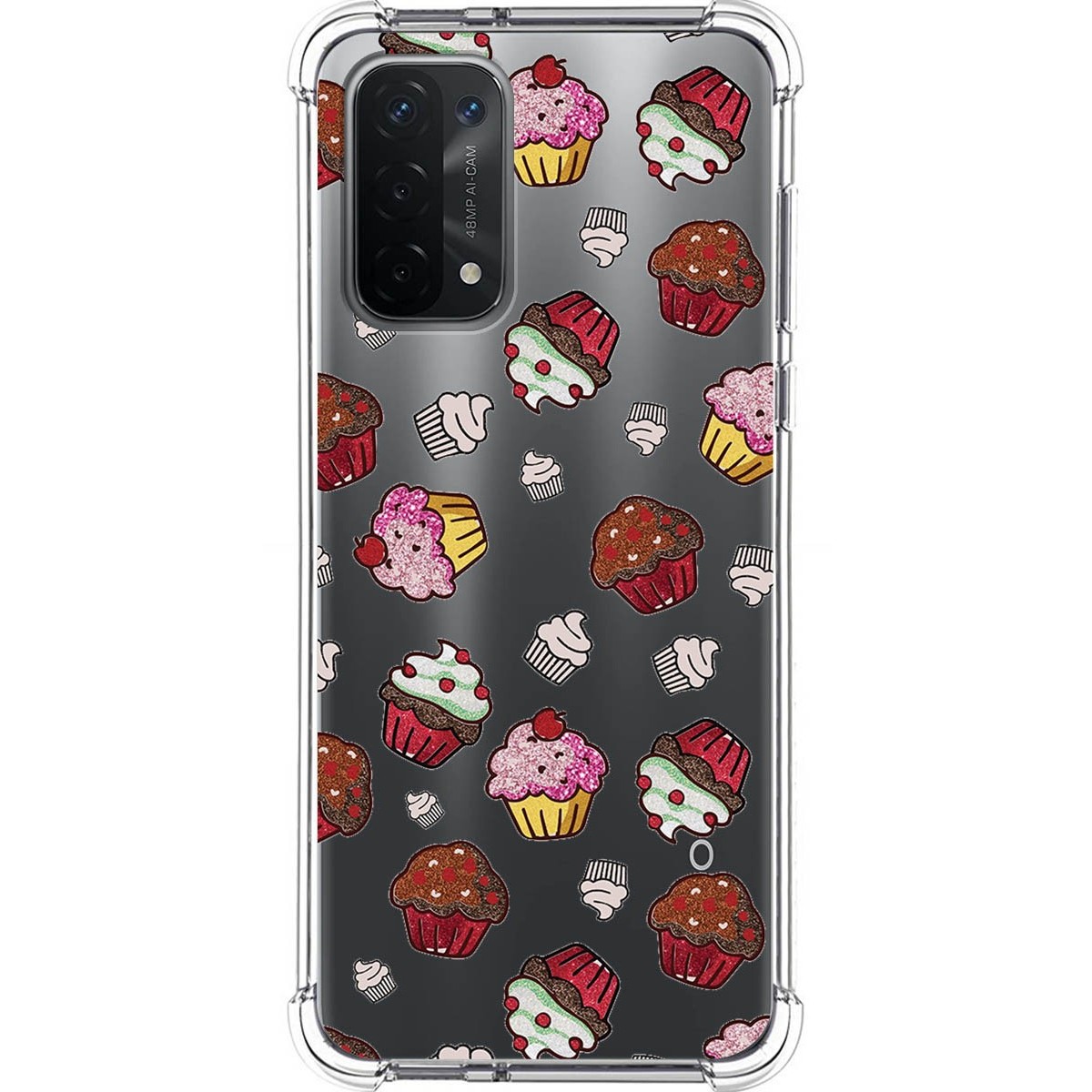 Tumundosmartphone Funda Silicona Antigolpes para Oppo A54 5G / A74 5G diseño Muffins Dibujos