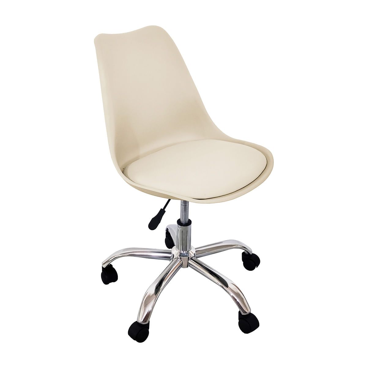 Silla de Escritorio Adec Enjoy Beige con Ruedas y Altura Regulable