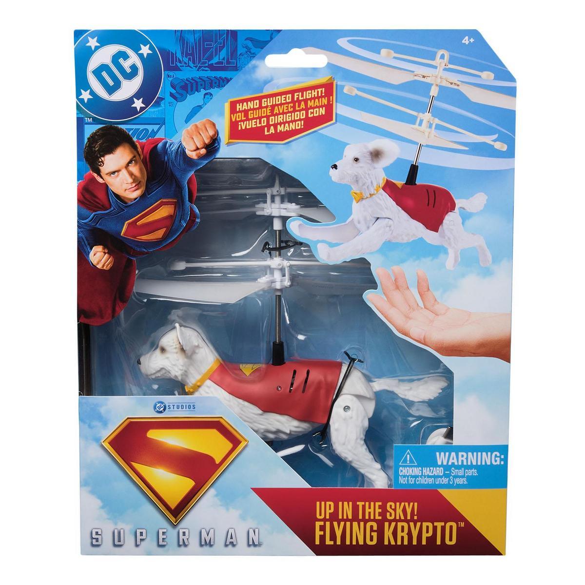 SPIN MASTER - SUPERMAN MOVIE - Figura Krypto Volador - Figura de Perro Kypto de Superman que Vuela Guiado por tu Mano - 6073191 - Superhéroes Juguetes - Juguetes Niños 4 Años + - Regalo Niño 4 Años +