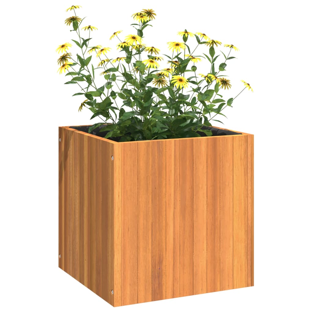vidaXL Jardinera de madera maciza de acacia Dimensiones 25 x 25 x 25 cm,  35 x 35 x 35 cm,  45 x 45 x 45 cm y mas