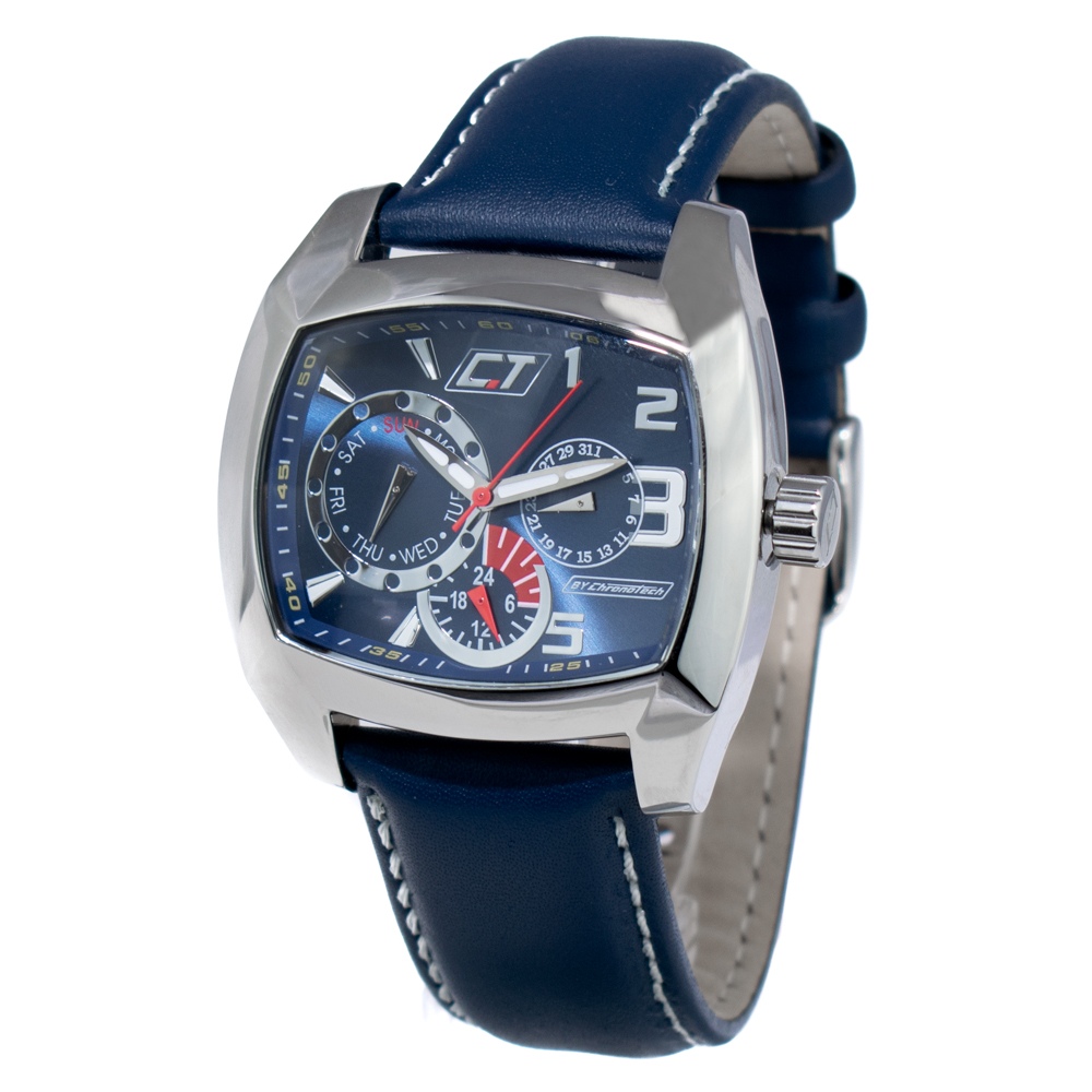 Chronotech Reloj Analógico para Hombre de Cuarzo con Correa en Cuero CC7049M-03