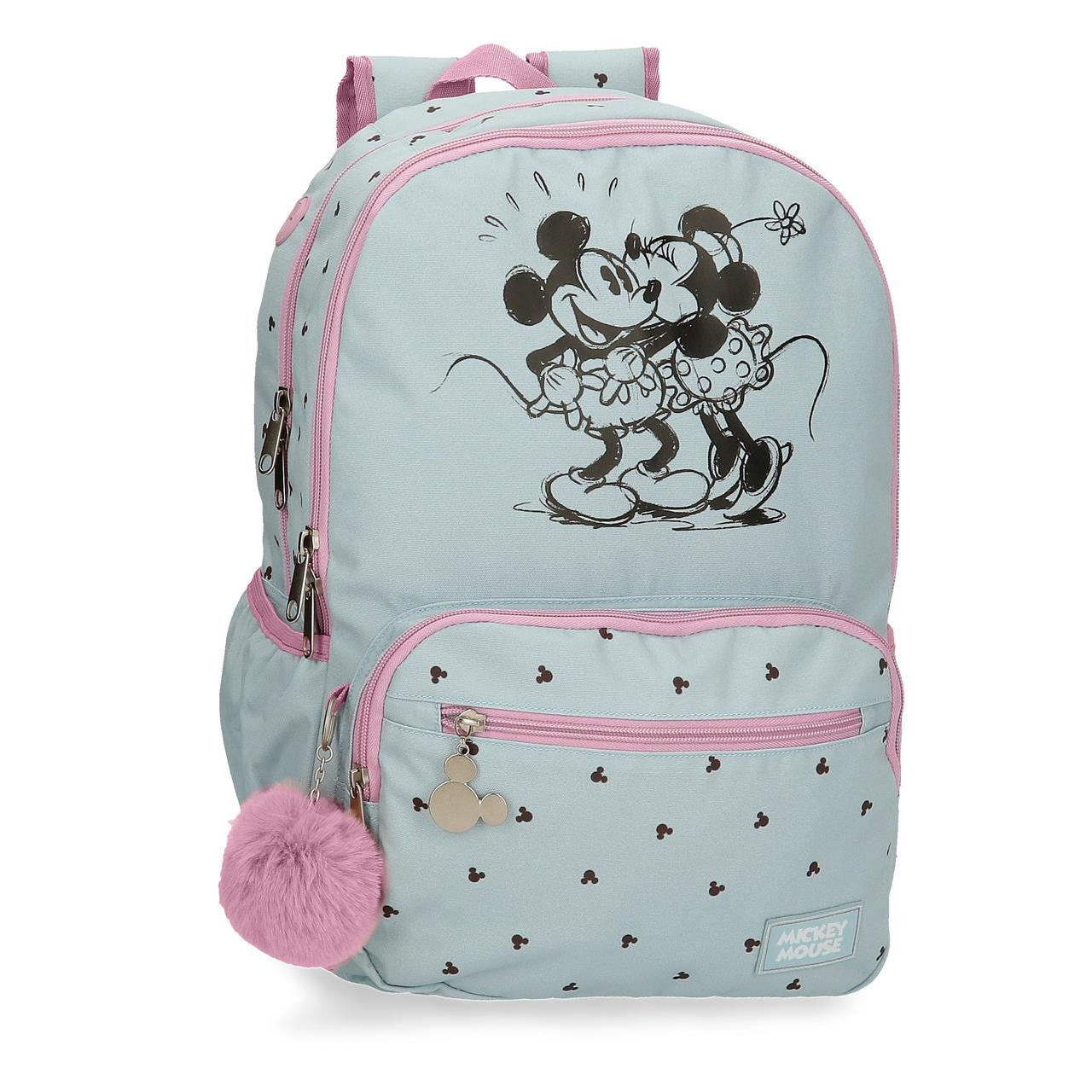 Disney Mochila Escolar Poliéster Kisses M&M Azul