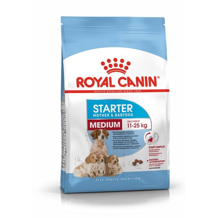 Royal Canin – Pienso para perros cachorros y hembras gestantes y lactantes Royal Canin Starter Mother & Baby Medium 4Kg.