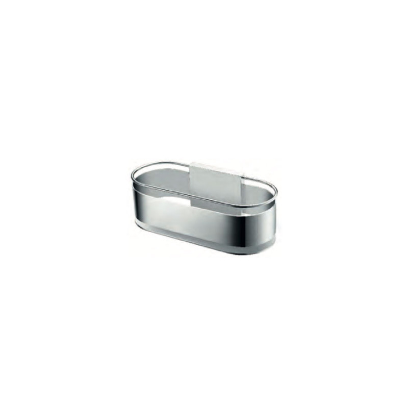 Imex Anga ADN008 Jabonera frontal de acero inoxidable S304 con acabado cromado elegante