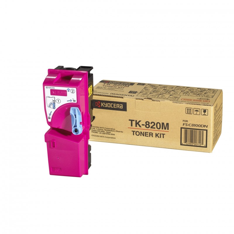 KYOCERA - TK-820M cartucho de tóner Original Magenta 1T02HPBEU0