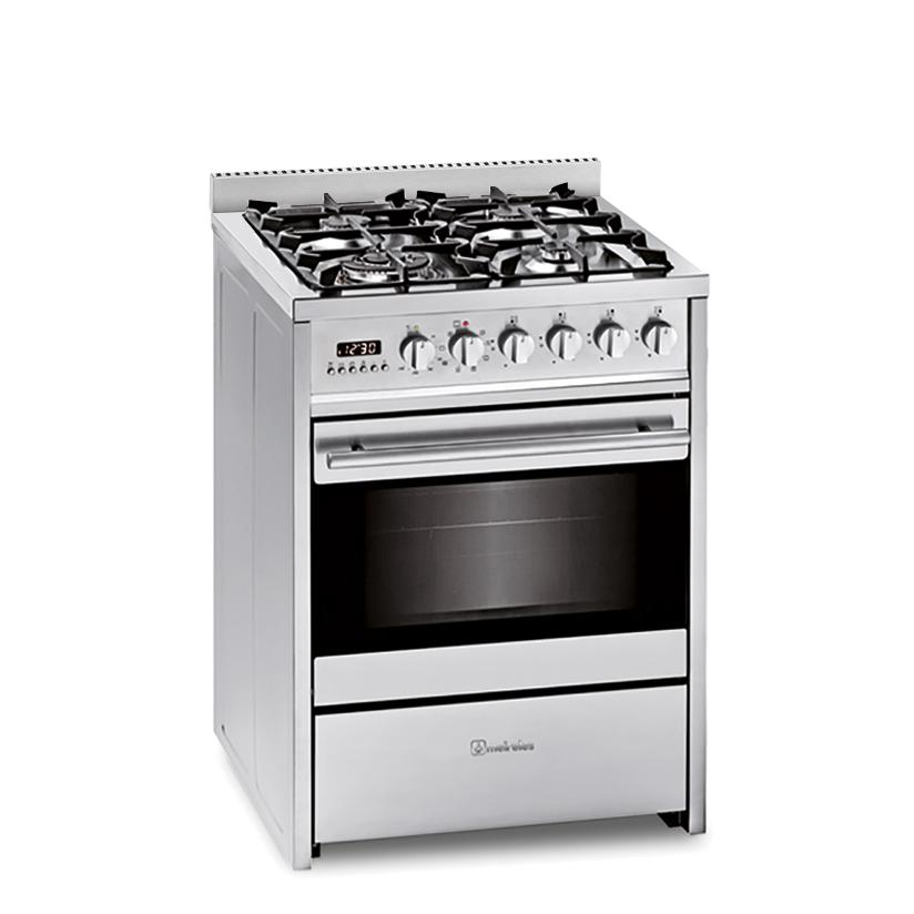 Cocina Meireles a gas butano E610 X ST - Color Acero Inox  - 4 fuegos/zonas