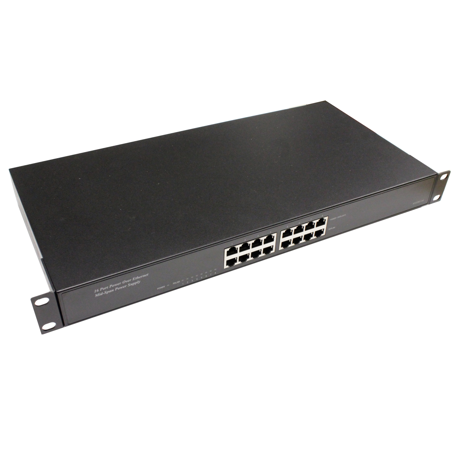 PoE Inyector Hub IEEE802.3af 10/100 Mbps 8-Port Rack 19 - BeMatik