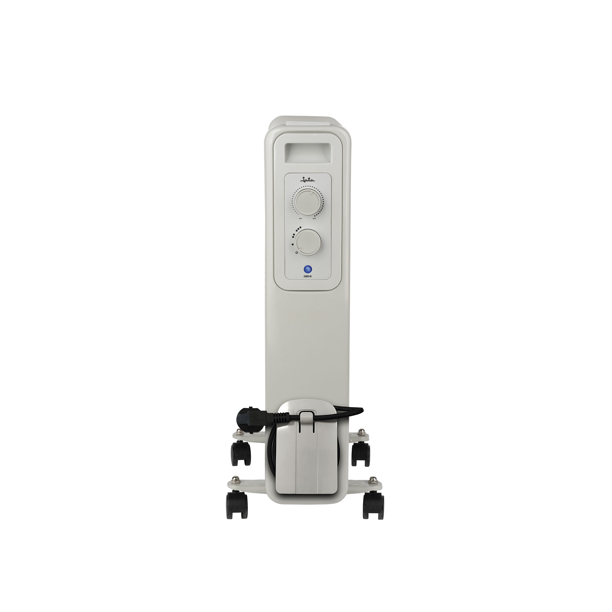 JATA JCRA2309 - Radiador Electrico bajo consumo de aceite de 9 módulos. 3 potencias de calor (800-1200-2000 W) Máxima seguridad. Fácil de transportar