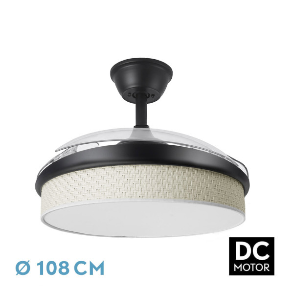 Ventilador DC Moda 72W Negro/Blanco Reed 3 Palas