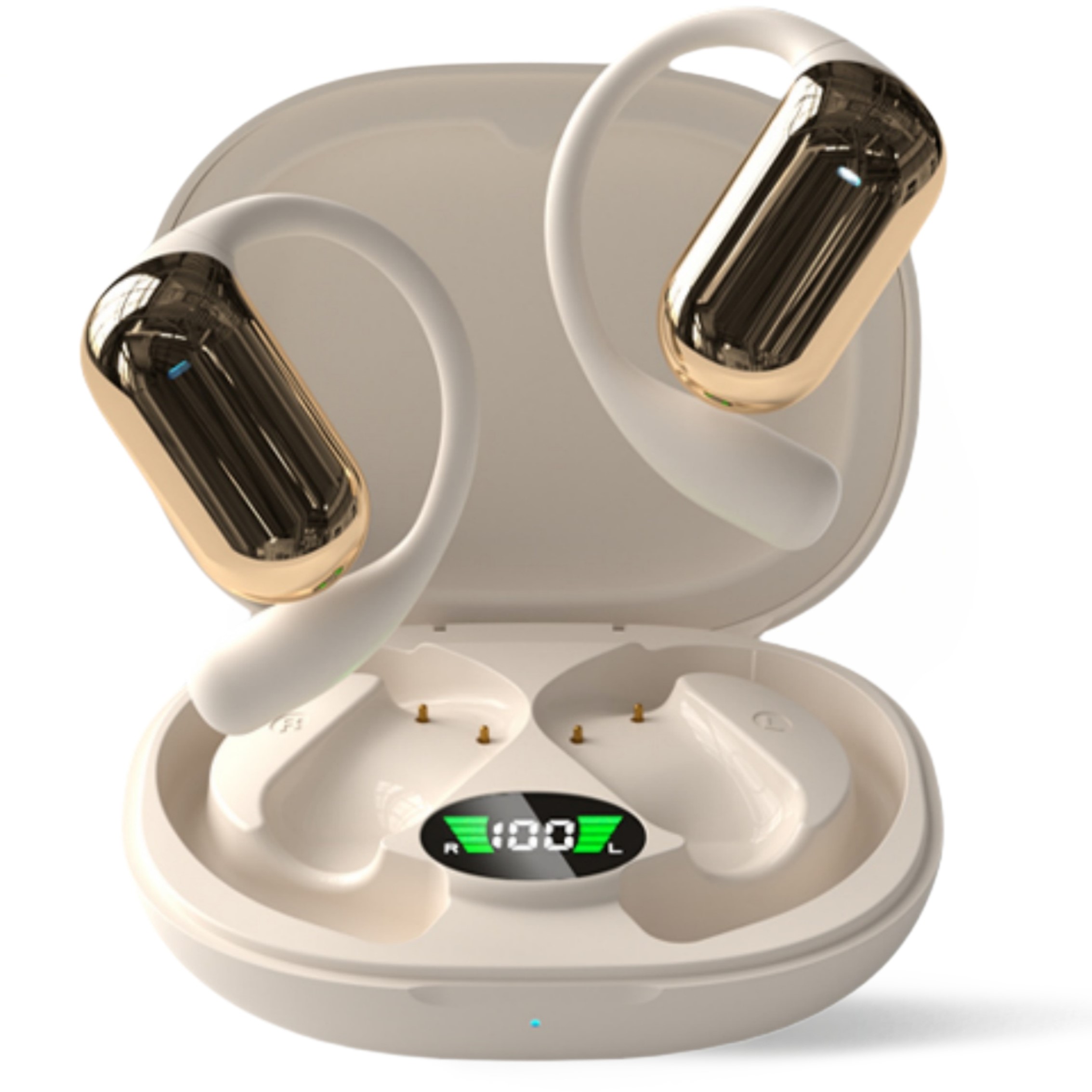 TEISCHE Auriculares Deportivos de Bluetooth V5.4 Cascos Auriculares Inalámbricos de Conducción Ósea Batería 500 mAh de 50H