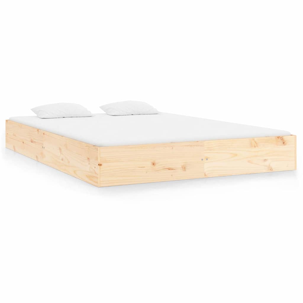 vidaXL Estructura de cama doble sin colchón madera maciza 150x200 cm