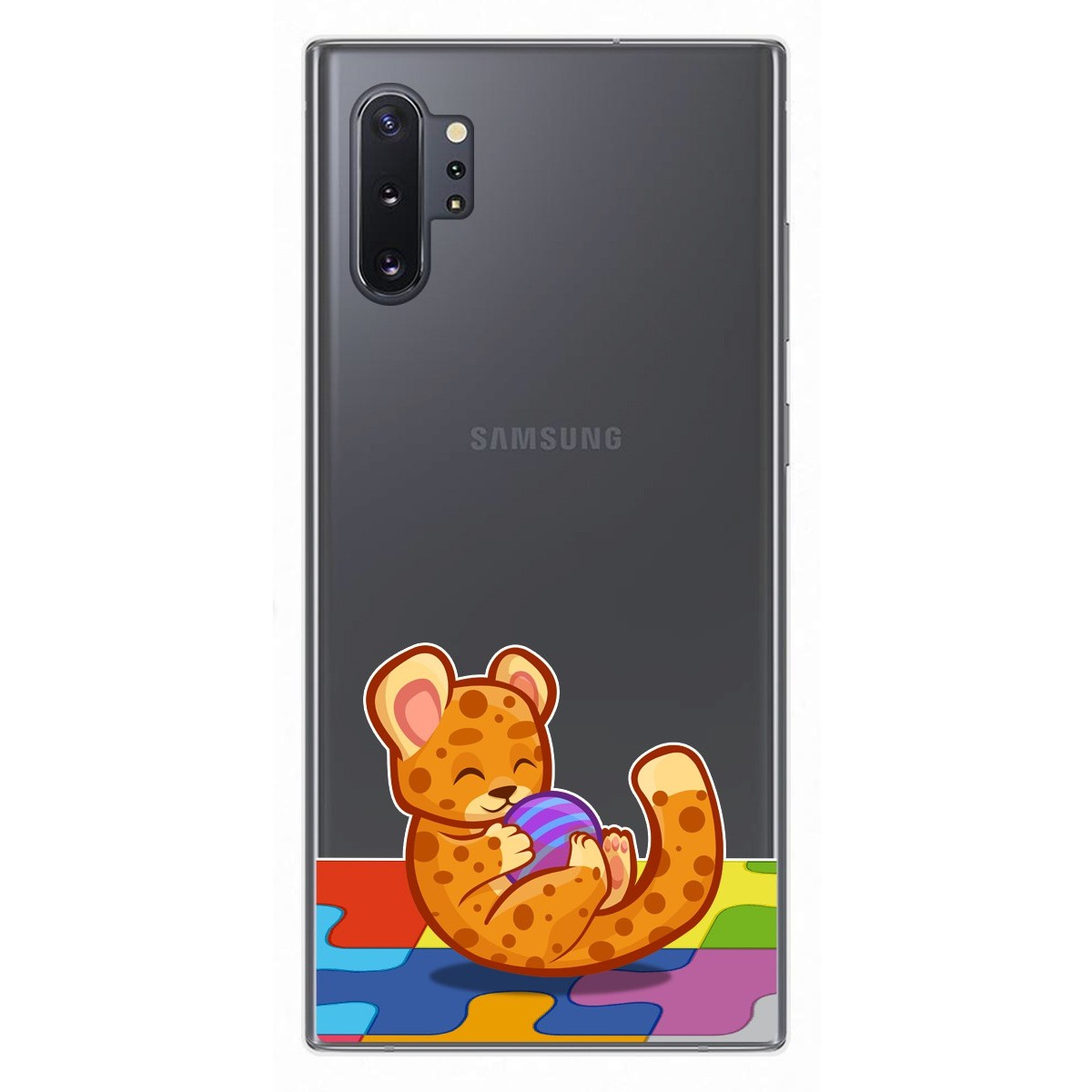 Tumundosmartphone Funda Gel Transparente para Samsung Galaxy Note10+ diseño Leopardo Dibujos