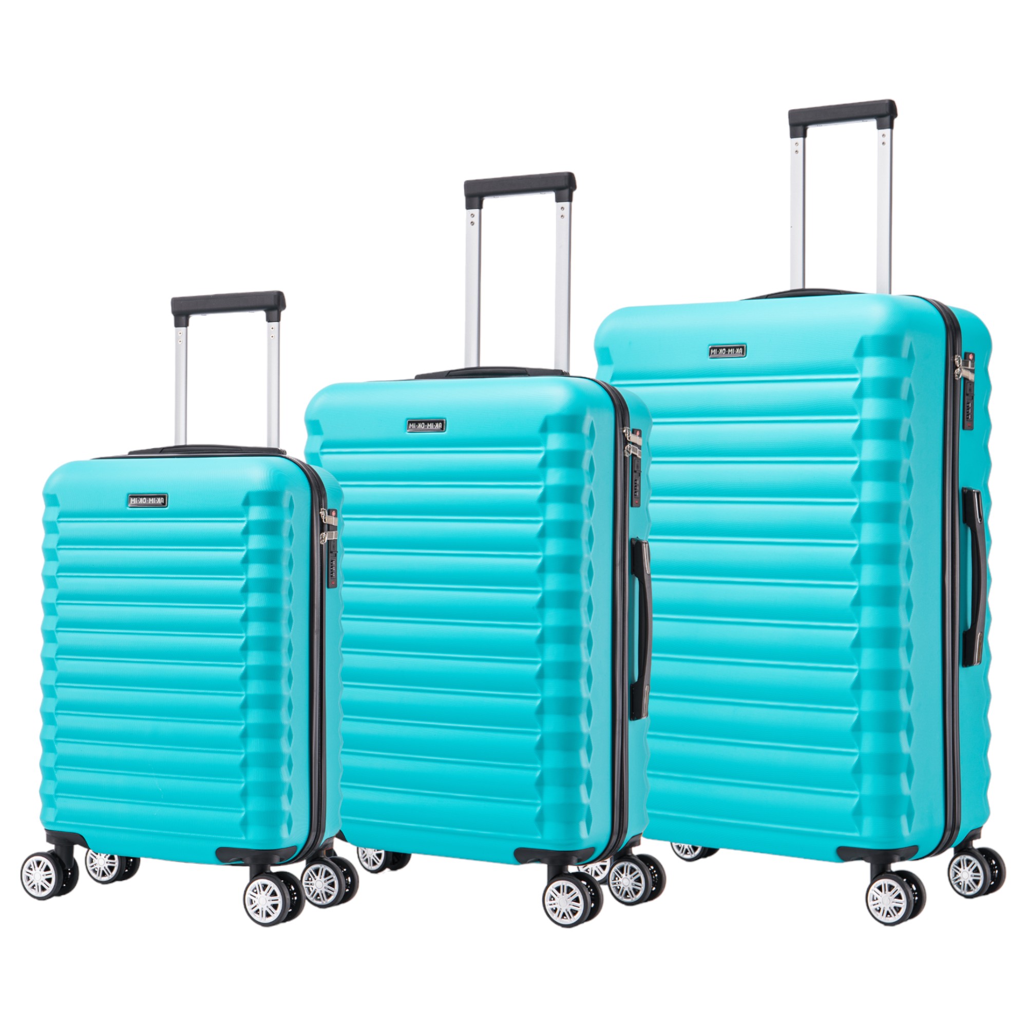 Conjunto de Maletas de Viaje Elegantes: Carcasa Ligera de PP, Cerradura Numérica, 4 Ruedas Giratorias 360°, Asa Telescópica de Aluminio Juego de Maletas Set Trolley Maleta Cabina(6999 M4 M005 8002 8008 FLASH-8 )