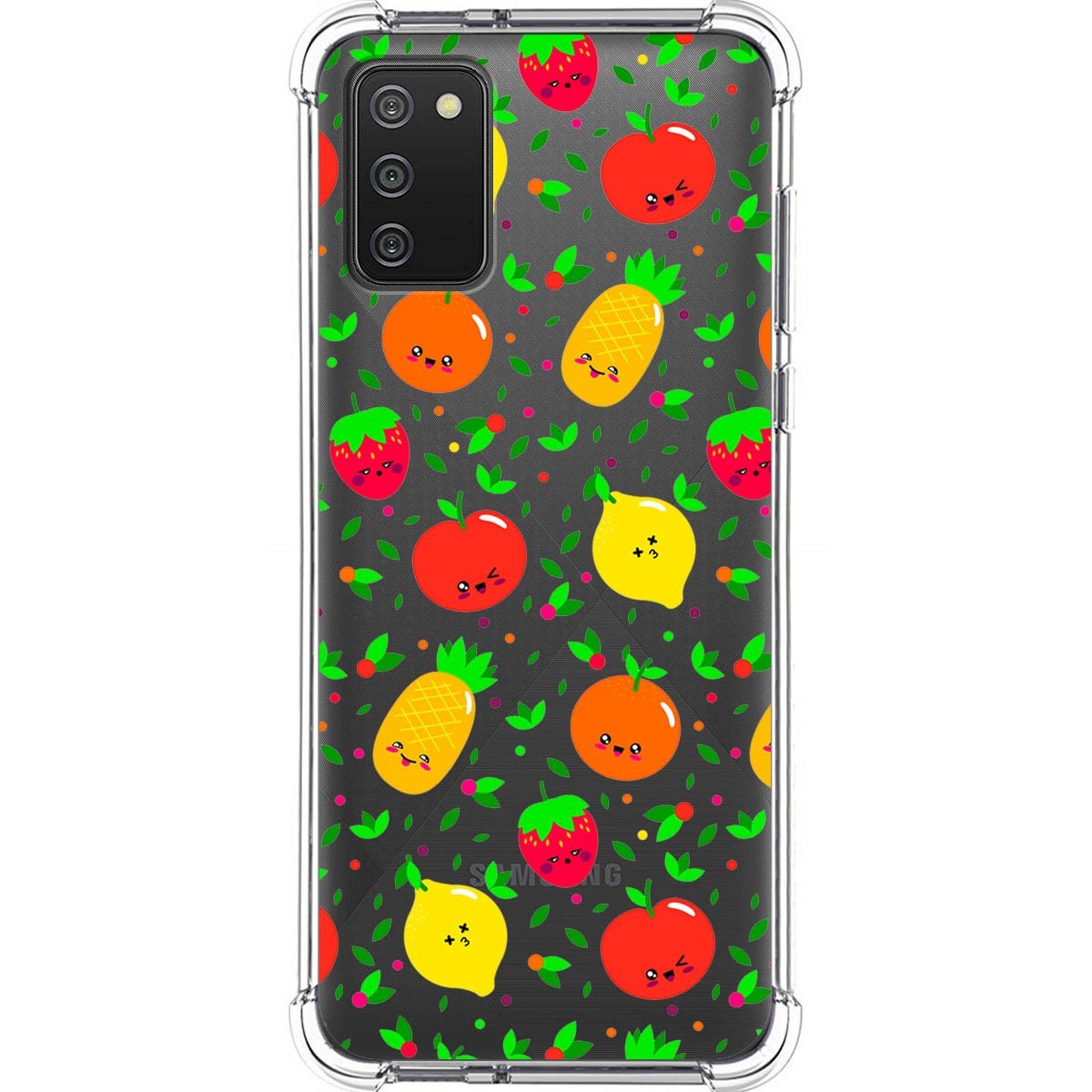 Tumundosmartphone Funda Silicona Antigolpes para Samsung Galaxy A02s diseño Frutas 01 Dibujos