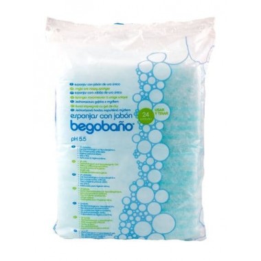 Begobaño - Esponjas de fibra con jabón (24 uds). Begobaño