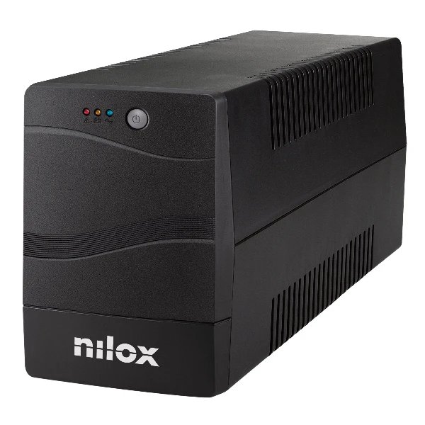 Nilox - SAI Línea Interactiva 2000 VA 1400 W NXGCLI20002X9V2 con regulación AVR, respaldo de 7 min y gestión USB para ordenadores y servidores
