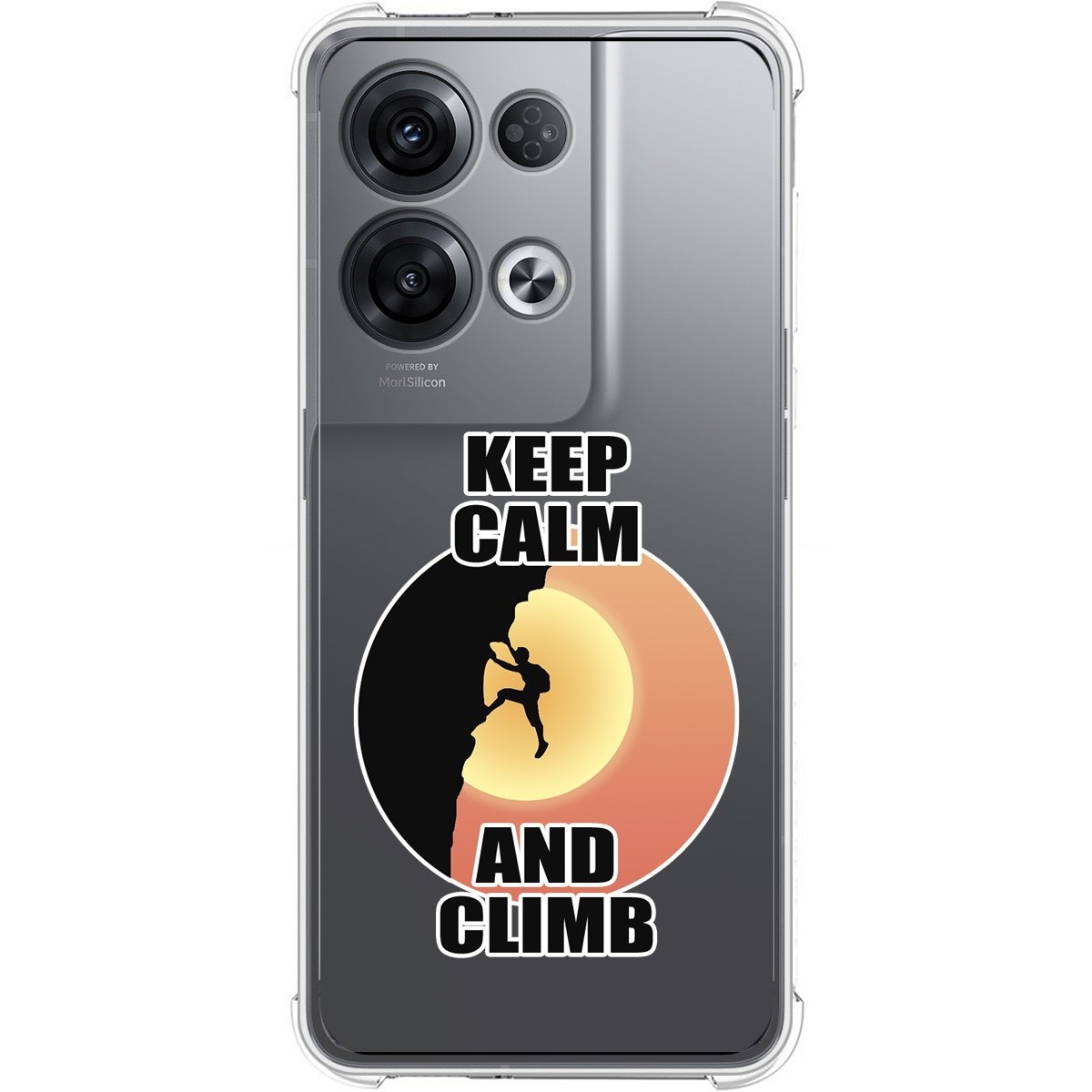 Funda Silicona Antigolpes para Oppo Reno 8 Pro 5G diseño Hombre Escalada Dibujos