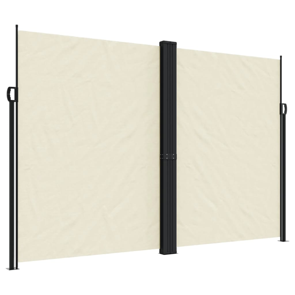 vidaXL Toldo lateral retráctil 220x1000 cm Color Negro, Crema, Azul