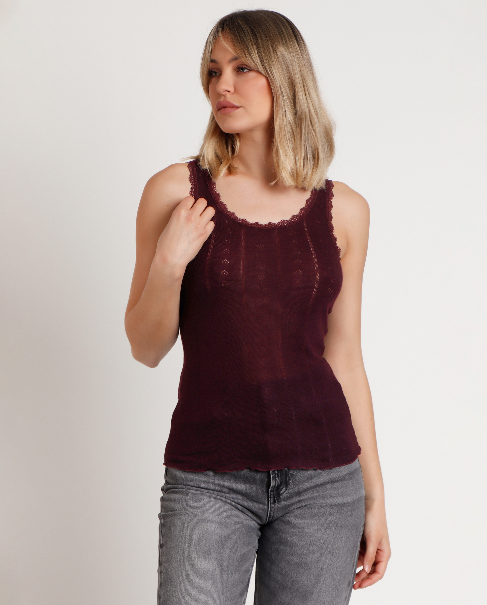 ADMAS Camiseta Tirante Canalé para Mujer
