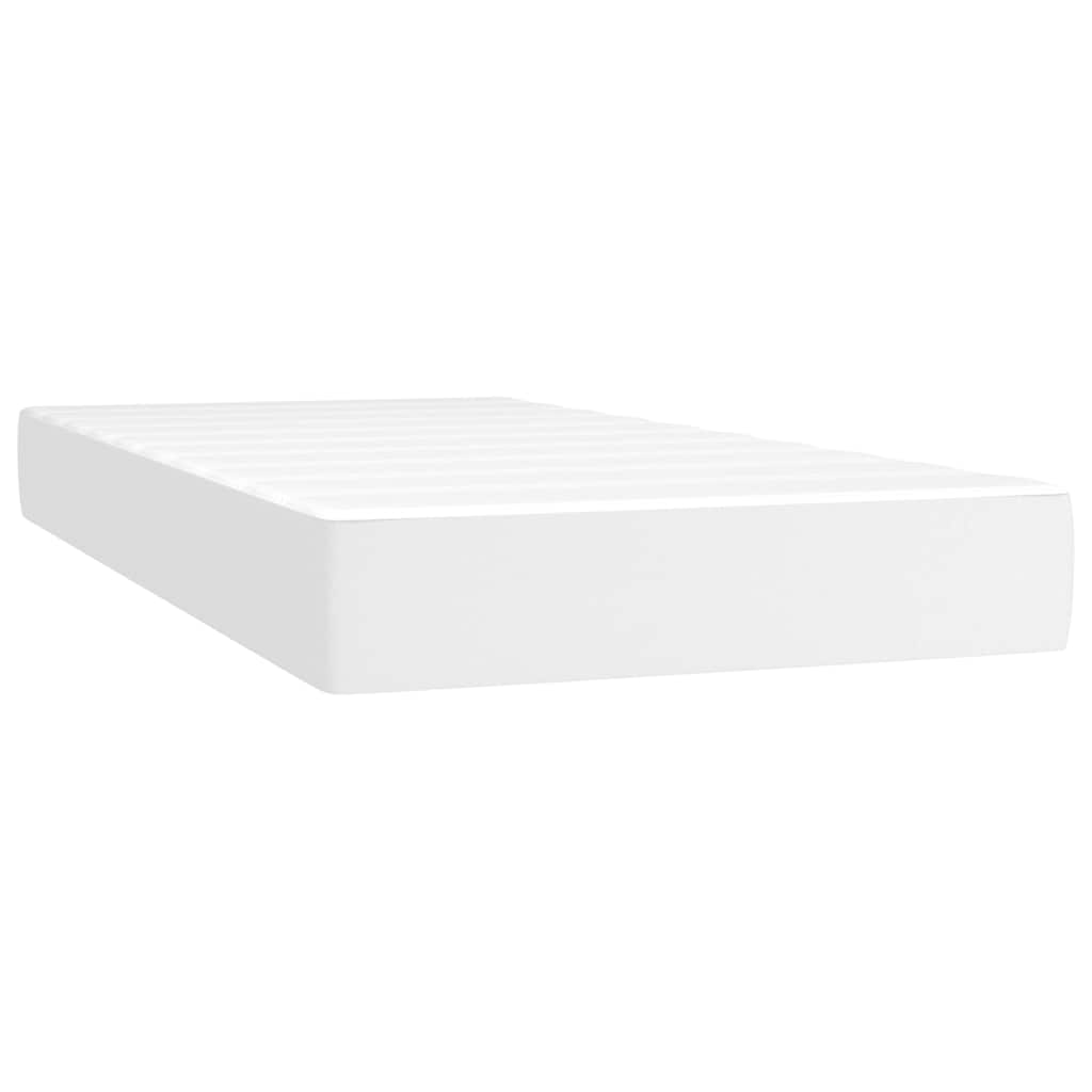 vidaXL Colchón de muelles ensacados para niños firmeza media tela blanco 80x160 cm
