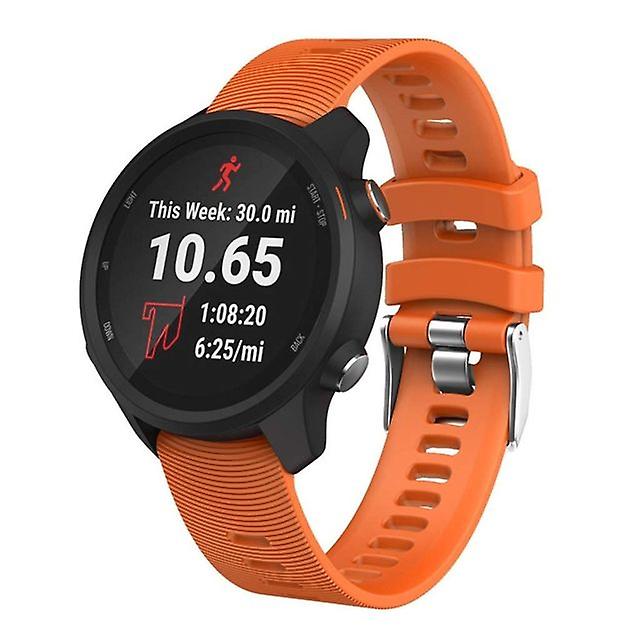 Silicone watch strap for Garmin Forerunner 245 Orange