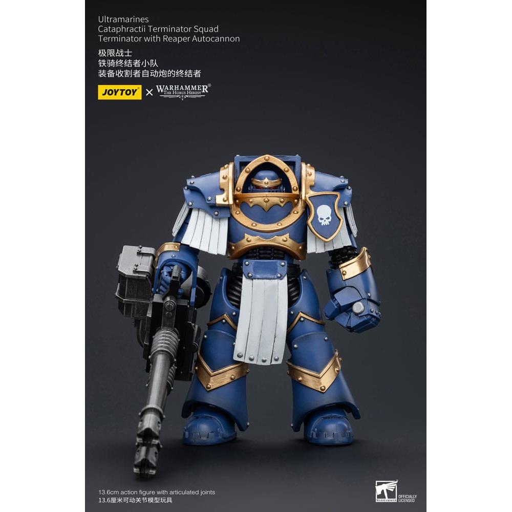 Warhammer the horus heresy figura 1/18 uitramarines cataphractii terminator squad terminator with reaper autocannon 14 cm
