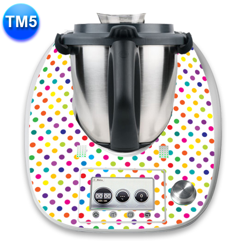 Apcym Vinilo Adhesivo para Thermomix TM5 Lunares - Personaliza y Protege Tu Máquina de Cocinar