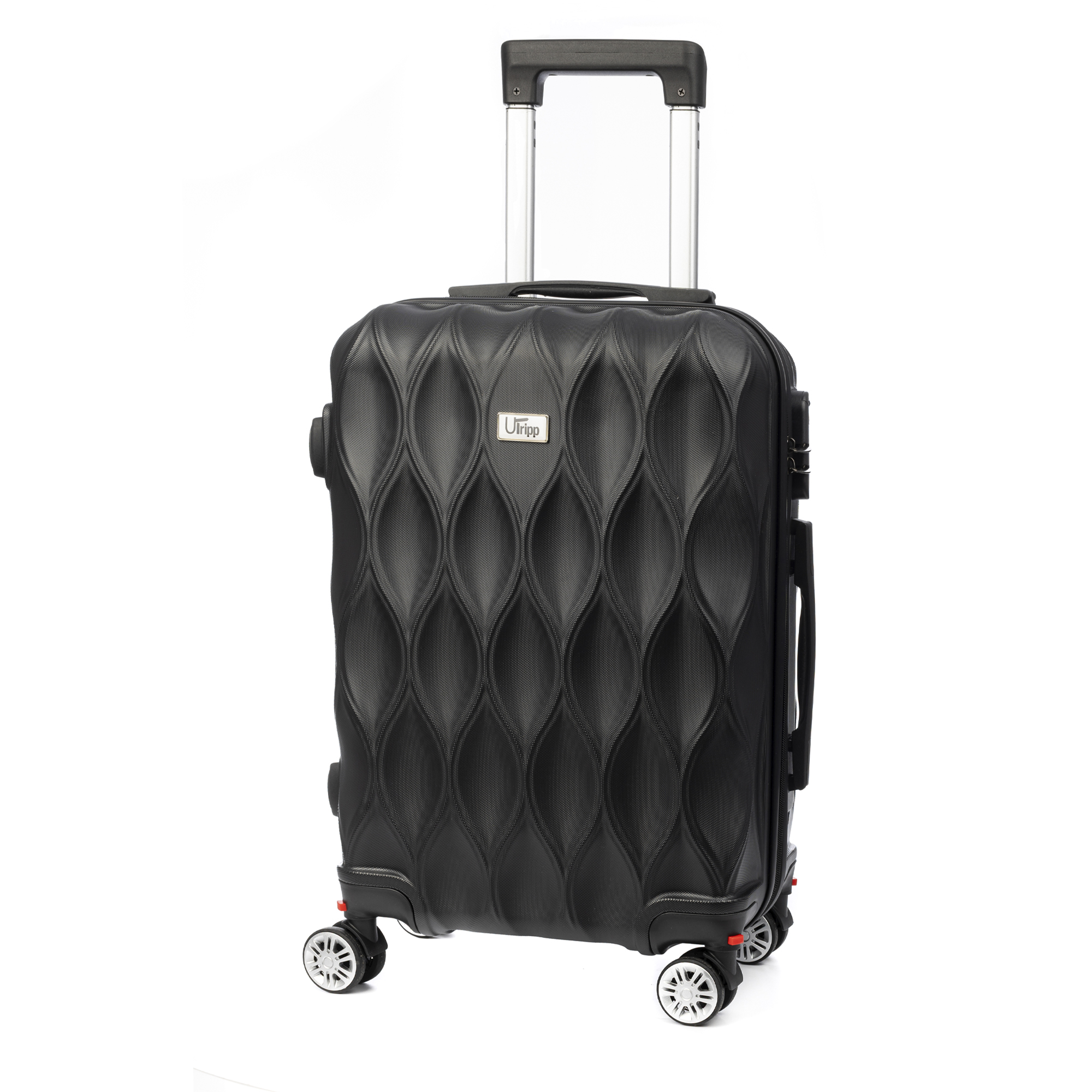 DAM Maleta de cabina Trolley en material ligero de ABS de alta resistencia. Cerradura numérica y 4 ruedas dobles extraíbles y giratorias 360°.  37x24x56Cm