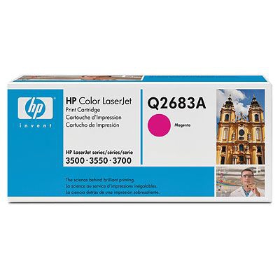 HP - Tóner Q2683A para impresoras HP Color LaserJet serie 3700, magenta original con rendimiento de hasta 6000 páginas al 5% de cobertura