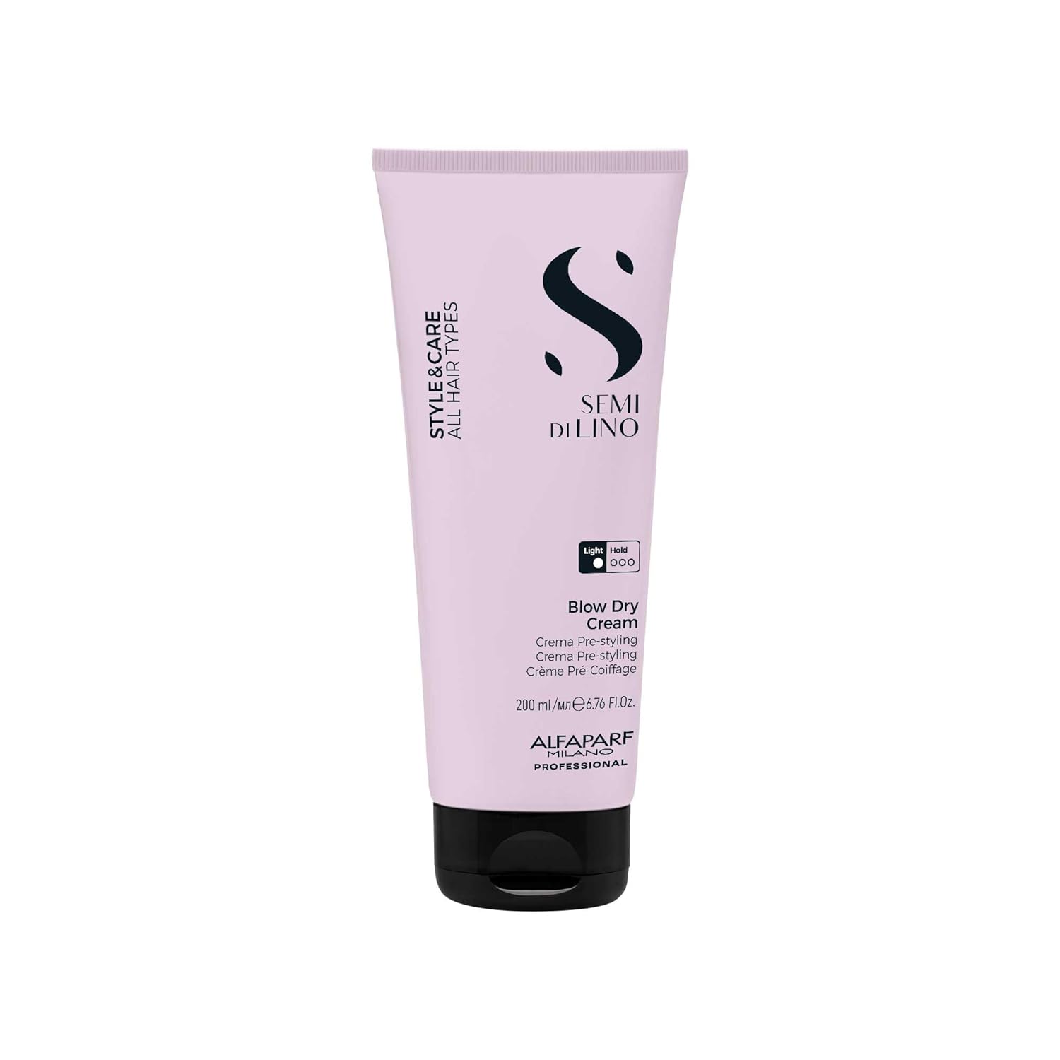 Alfaparf SDL Blow Dry Cream 200 Ml. / Crema de peinado sin aclarado que acelera el secado, protege del calor del secador/plancha y deja el cabello suave, brillante y sin encrespamiento. Facilita el brushing y aporta un acabado pulido de larga duración.