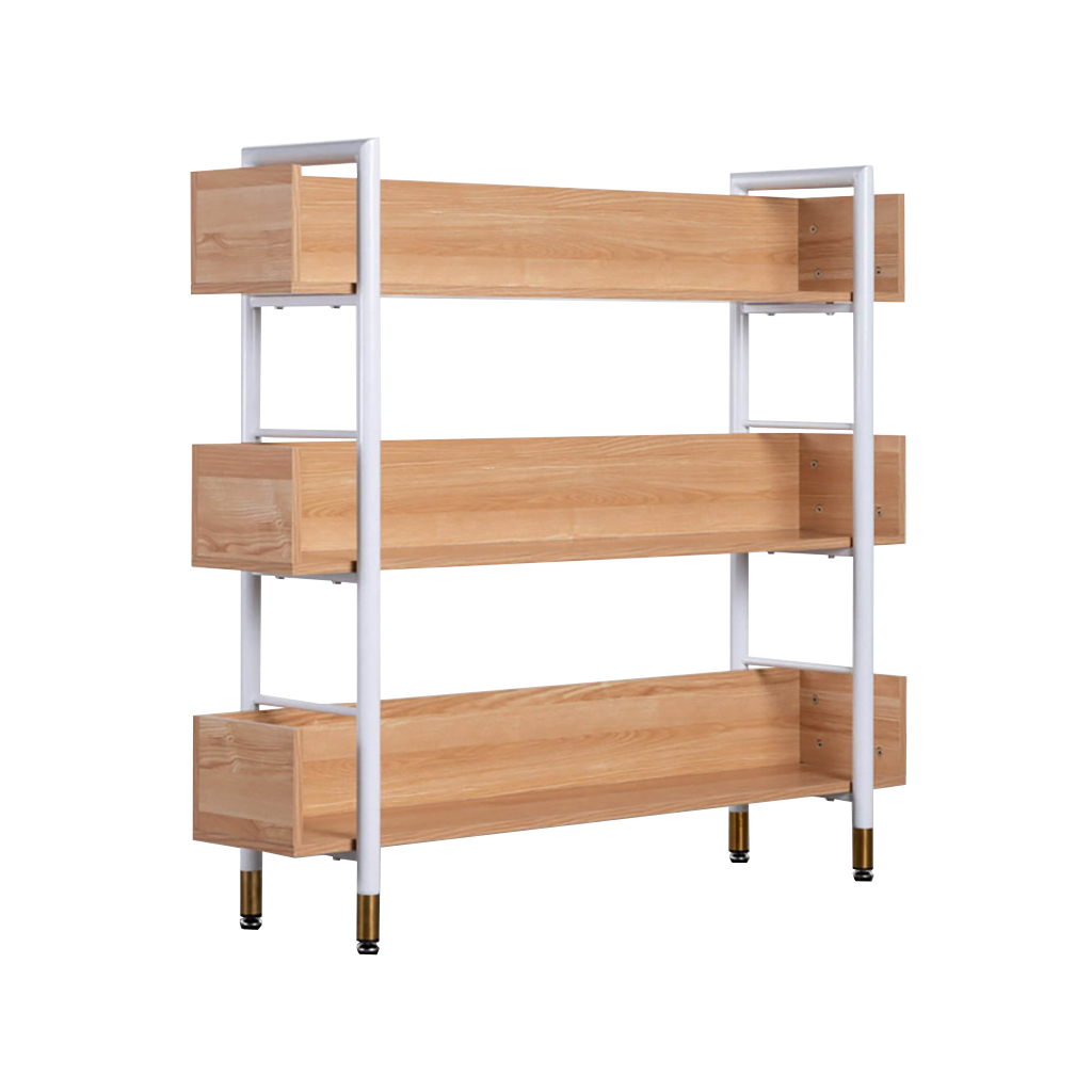 ORION91oficial® - Estantería CLEM en MDF y Acero, Estilo Industrial 109 x 120 x 30 cm , Salón Oficina Teletrabajo Habitación - spaziOrion91