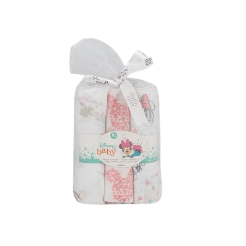 Pack 3 gasas / muselinas Minnie para bebé Interbaby MN018