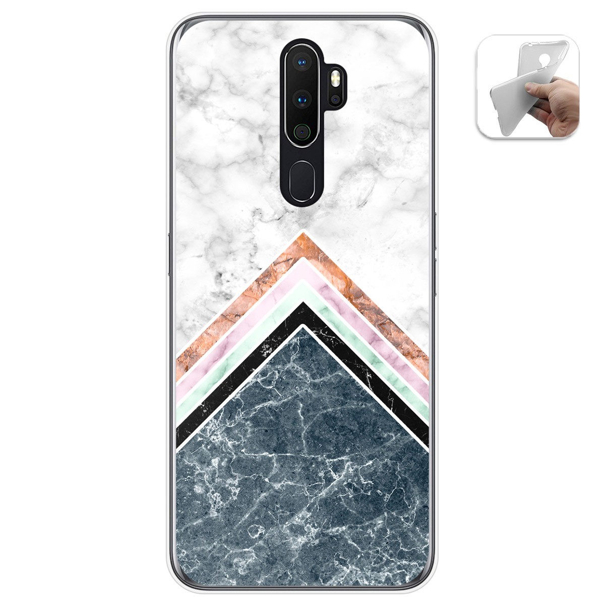 Tumundosmartphone Funda Gel Tpu para Oppo A5 2020 diseño Mármol 05 Dibujos