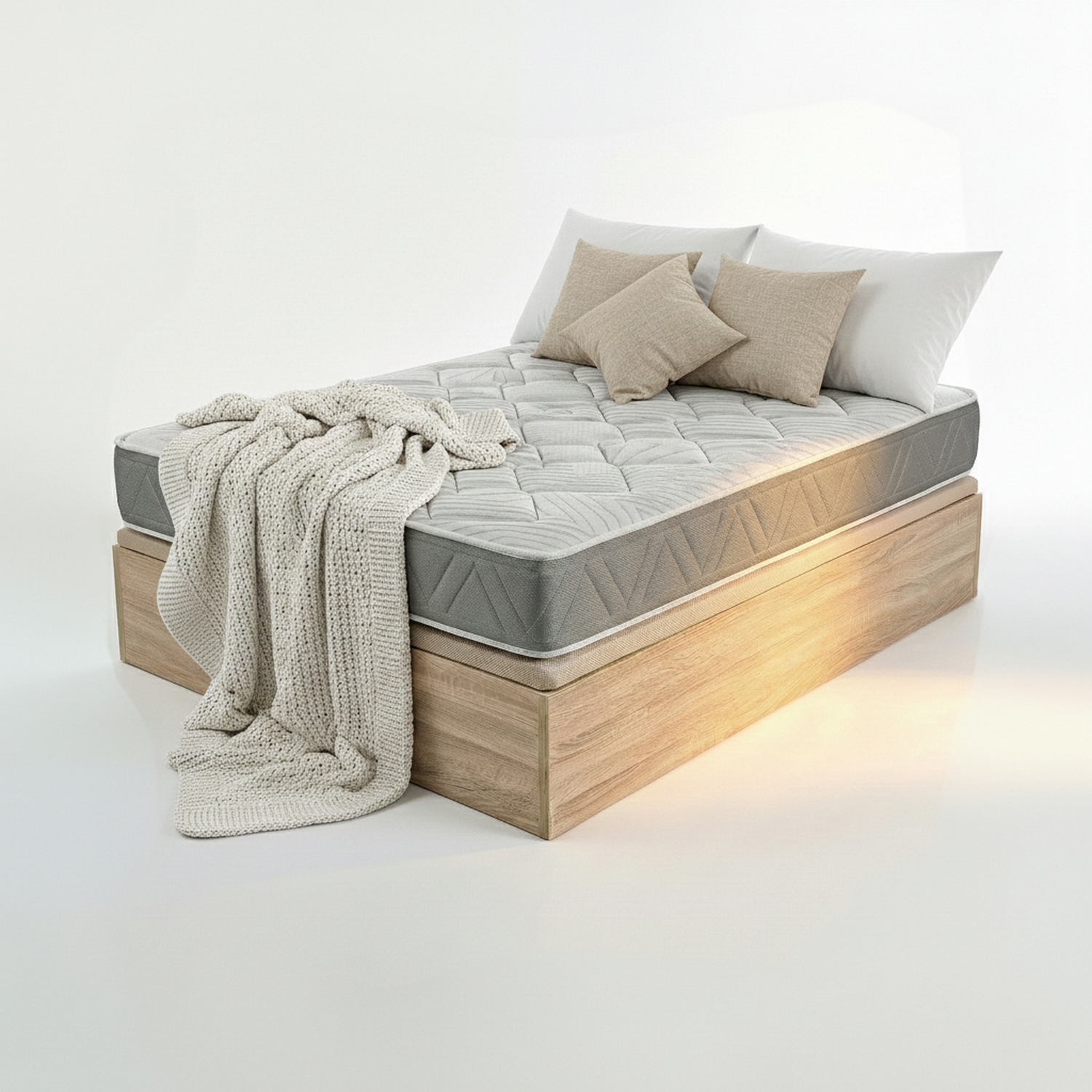 ROYAL SLEEP - Pack Colchón Muelles Ensacados 26cm + Canapé Abatible | ENVIO, MONTAJE Y RETIRADA INCLUÍDA | Ceramic Pocket